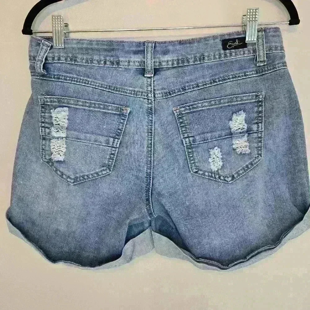 Earl Jeans Jean Shorts Women's Denim  Distressed Size 4 - Picture 6 of 8